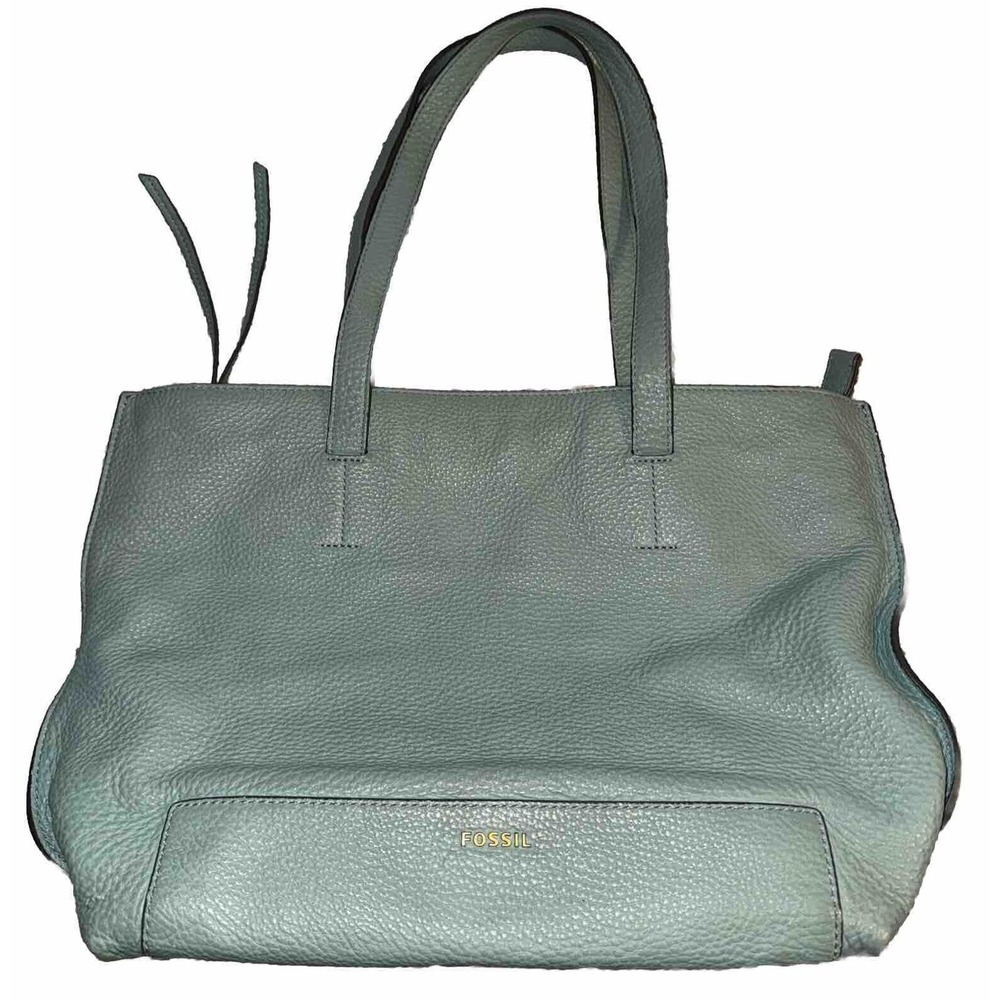 Fossil Madison Bag Sea Foam Leather Tote Shopper Shoulder Bag Easter Spring